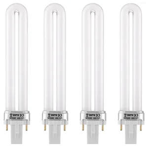 Tırnak Kurutucuları 4 PCS 9W U şeklinde 365Nm UV lamba Ampul Tüp Ampul Tüpleri Çivi Kurutucu için