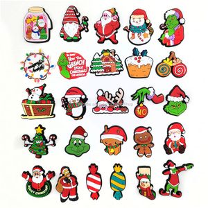 Shoe Parts Accessories Christmas Clog Charms For Boys Girls Kids Pvc Cute Gifts Drop Delivery Ami3W