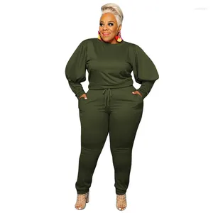 Calças femininas de duas peças roupas oversize 5xl outfits mulheres sweatsuit estiramento top sweatpants treino atacado gota rv650