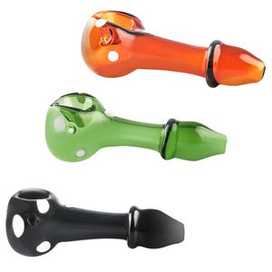 Chinafairprice Y171 Pipa da fumo Circa 4,1 pollici Cucchiaio da tabacco Ciotola Tubo colorato Puntini bianchi Dab Rig Tubi di vetro