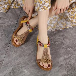 스타일 샌들을위한 패션 패턴 민족 여성 가벼운 비 슬립 비치 신발 파티 매일 작업 3507 6