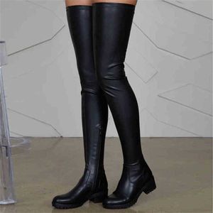 SELL Bowling Shoes Basketball Shoe Boot Women's thigh high boots synthetic leather low heels comfortable and waterproof above the knee black novel autumn 0903