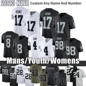 8 Josh Jacobs Davante Adams Maxx Crosby Futbol Forması 10 Jimmy Garoppolo Hunter Renfrow Bo Jackson Michael Mayer Jones Charles Woodson Özelleştirilmiş Jersey 4xl