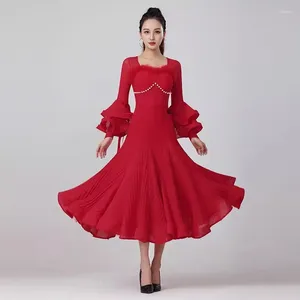 Stage Wear 2023 Elegant Women's Ballroom Dance Dresses Waltz Competition Clothes National Standard High-end Modern Performance Costumes