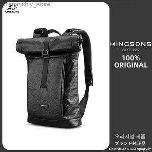 Outdoor-Taschen Kingsons Neue Mode 14 Zoll Notebook Computer Rucksack Wasserdichte Jungen Mädchen Schultaschen Retro Falten Sport Rucksack Q231028