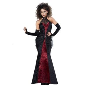 Cadılar Bayramı Kostüm Cosplay Costume Cadılar Bayramı Korku Gelin Kostüm Seksi Asılı Boyun Balıkkası Etek Venosious Queen Vampir Örümcek Spirit Performans Kostüm
