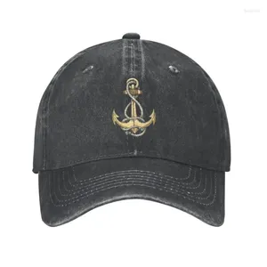 Ball Caps Punk Baumwolle Nautical Anchor Baseball Cap Für Männer Frauen Einstellbare Sailor Adventure Dad Hut Leistung