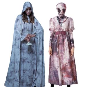 Halloween Costume Cosplay Costume Halloween Adult Death Witch Robe Print Horror Skull Vampire Butcher RPG Game Costume