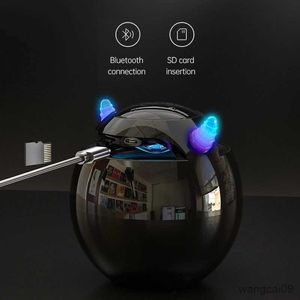 Mini głośniki głośniki Bluetooth dźwięk z cyfrowym budzikiem LED Cyfrowy odtwarzacz muzyki Bezprzewodowy Ball Shape Clock Mini -głośnik alarmowy