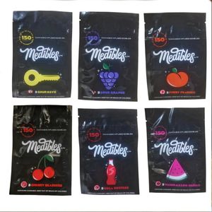 edible package mylar bag zipper realable plastic pouch grape watermelon cherry peach clear window gummy candy storage packs custom