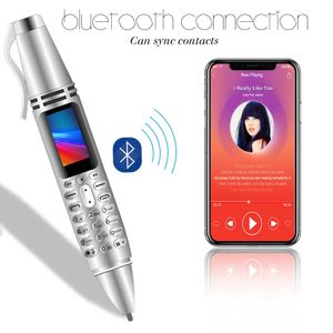 Weiteres Schreibtischzubehör. Tragbare Mini-Taschenlampe, Stift, Miniatur-Bluetooth-Dialer, Mobiltelefon, Dual-SIM-Karte, Handy-Aufnahme 231027