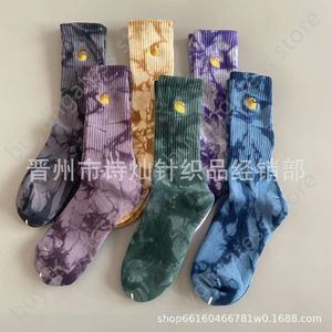 8wpm Herren- und Damenmode-Handtuchsocken, Modemarke Carthart Strumpfwaren, Gold-Standard-Stickerei, gefärbt, hohe Röhre, Gezeitenboden, verdickt, Sport, Basketball