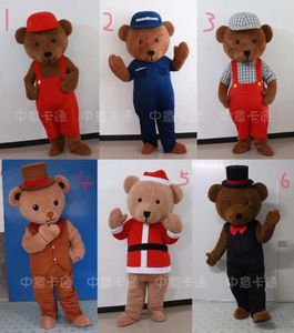 New Adult Halloween Christmas Bear Mascotte Fancy Cartoon Mascot Costume Plush Fancy Dress Mascot Costume