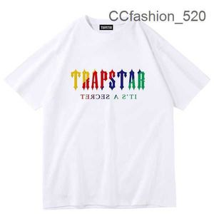 Trapstar Mens T Shirt Set Letter Brodered Tracksuit Designer Short Leisure Loose Crew Neck Cottons Print Luxury Tops Clothing Cotton Streetwear Polo Mokf