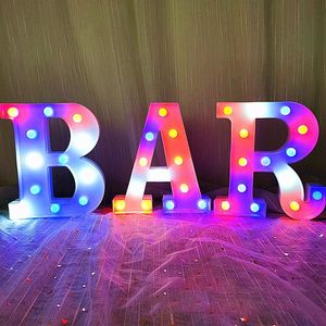 Christmas Decorations Colorful LED Marquee Letter Lights with Remote Luminous Number Lamp Party Bar Sign Night Light Wedding Party Christmas Decor 231027