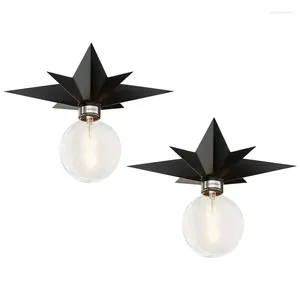 Taklampor minimalistiska guldjärnstjärna ljus hemdekoration e27 sovrum lampor moderna vardagsrum belysning fixturer
