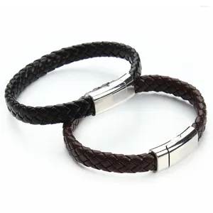 Link-Armbänder, 1 Stück, 20/22 cm, Magnetverschluss, geflochtener Charme, gewebtes Leder, Armreifen für Damen, Schmuck, Design, Zubehör, Geschenk, Großhandel