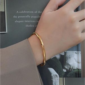 Bangle Bamboo Open European Style Armband Fashion Jewelry Gifts Simple For Korean Drop Leverans Armband DH1W8