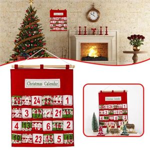 Storage Bags Christmas Advent Calendar Hanging Bag Multi-pocket Holder