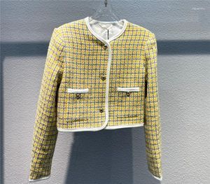 Jaquetas femininas roupas de inverno mulheres casaco amarelo de alta qualidade para designer miu