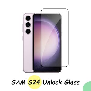 0,25 mm FP Unlock Displayschutzfolie für Samsung S24+ S23 Plus Galaxy S22 S21 Vollkleber 9H 2,5D Ultradünnes gehärtetes Glas mit Paket