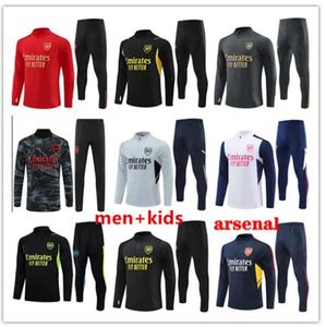 2024 Pepe Saka Pink Arsen Tracksuit Football Football Jerseys 23 24 Gunners Training Suit Odegaard Thomas Tierney Smith Rowe Transport Men Kids