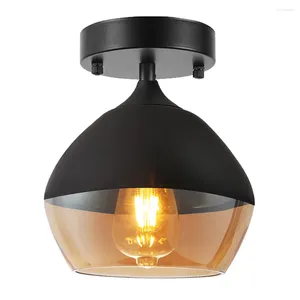 Plafoniere Industriale Moderna Luce Vintage Piccola Lampada Corridoio Bagno Porta d'ingresso Ingresso Apparecchio di illuminazione in vetro