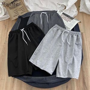 Män casual shorts enkel manlig sommar solid andningsbar grundspår joggar mysiga all-match koreanska trendiga ulzzang chic hem dagliga män231i