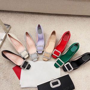 Crystal buckle Silk High-heeled shoes pumps heel Stiletto dress shoes 75mm wowen fashion Luxury designer shoes Factory footwear party Wedding shoes Red green