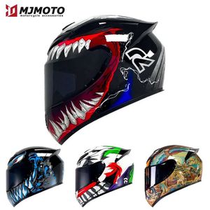 Caschi moto Casco integrale moto Casco da corsa motocross Knight Safety Adulti 57-65CM Enduro Rrally Race Antivento Lente ad alta resistenzaL21029