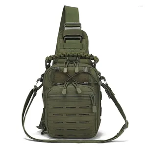 Backpack Single Shoulder Diagonal Straddle Outdoor Portable Riding Camouflage Sports Small Chest Handbag Laser Punching Satchel