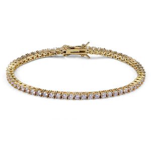 Mossanite Bracelets Tennis 팔찌 여성 패션 보석 여성 남성 18k 금 뱅글 실버 도금 다이아몬드 팔찌 디자이너 생일 파티를위한 보석 선물