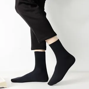 Men's Socks 5 Pairs Of Solid Color High Quality Cotton Soft Breathable Antibacterial Business Mid-calf