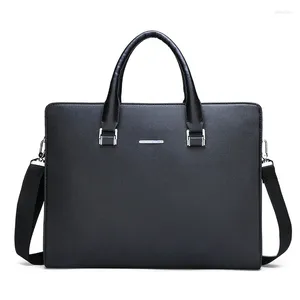 Briefcases Business Men's Bag Travel Portable Briefcase PU Handle Computer For 14 Inches Laptop