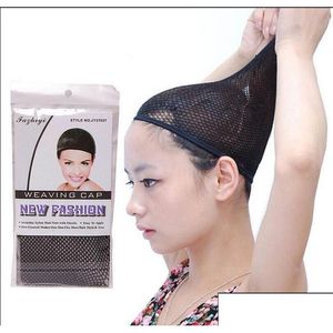 Peruca Caps 20pcs por lote Fishnet Cap Stretchable Elastic Hair Net Snood Drop Delivery Produtos Acessórios Dhmp6