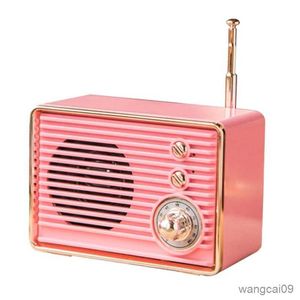 Mini Lautsprecher Tragbare Musik-Player Mini Retro Wiederaufladbare Bluetooth-kompatibel Radio Outdoor Reise Lautsprecher für Handy