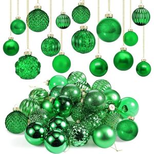 Christmas Decorations 24 Pcs Glass Christmas Ball Ornaments 2.36 Inch Christmas Tree Decoration Hanging Balls Christmas Ornaments for Party Decor 231027