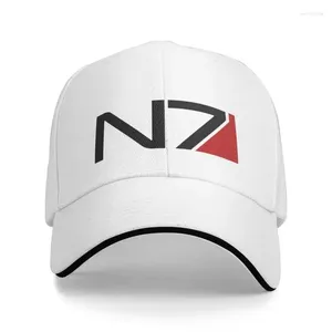 Berets Personalisierte Mass Effect N7 Baseballkappe Outdoor Damen Herren Verstellbare Papamütze Herbst