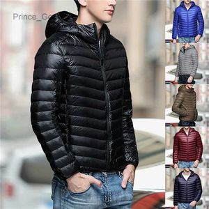Men's down fall and winter fashion short down jacket 2023 new ultra light down coat portable packable down jacket l231028