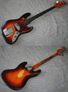 Hot Sell Sell Electric Guitar 1961 Bass, Sunburst (#FEB0223) Anpassade butik Musikinstrument