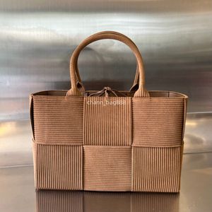 10a üst düzey çoğaltma bv tasarımcı çantası arco tote çanta 30cm intreccio plealed dokuma kadife kumaş crossbody moda kadın gerçek deri çanta ücretsiz nakliye