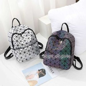 Diamond Men and Women 2024 Tote Tre dimori zaino geometrico dello stesso stile con luminoso per il cambiamento di colore Fashi