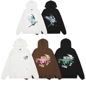 Tasarımcı Hoodie Hoodies Erkekler İçin Vintage Grafik Sweatshirt Yıkanmış ve Yaşlı Kumaşlar Yüksek Sokak Kalın R Çift Hoody Kalınlaştırılmış Ağır Ağır Mektup Kapüşonlu