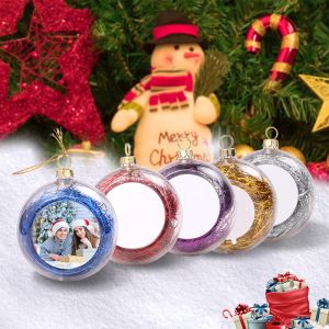 NEW Christmas Ball Ornaments Sublimation Ball Heat Transfer Printing DIY Gifts For Party Home Decorations FY3994