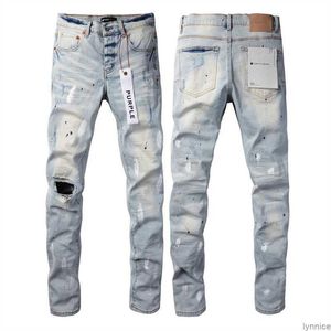 الجينز الأرجواني العلامة التجارية 2024 Spring Designer Mens Denim Prouts Pants Design Design Retro Streetwear Disual Sweatpants 7kls