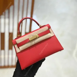 10A Designer-Damenhandtasche von höchster Qualität, 19 cm, Mini Epsom, luxuriöse rosa Tasche, modische Mini-Umhängetasche, komplett handgefertigt, anpassbare Taschen, Schultertasche mit Lederriemen und Box