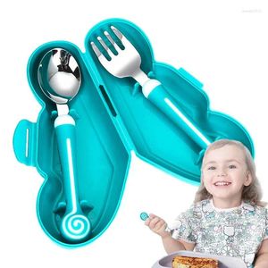 Dinnerware Sets Toddler Forks And Spoons Kids Utensils Stainless Steel For Self Feeding Baby Silverware