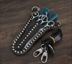 Pacchetto triangolo in pelle di mucca per parrucchiere Borsa per forbici per capelli Custodia per medicazione Custodia per strumenti per lo styling 231027