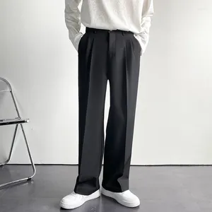 Men's Pants Autumn Fashion Oversized Men Long Wide Leg Trousers Solid Straight Loose Style Casual Suit Pant Black White Khaki