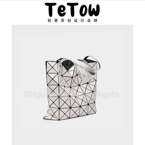 Diamond Shoulder 2024 Handbag Grid Autumn/winter Bag New Folding Geometry Fashion Six